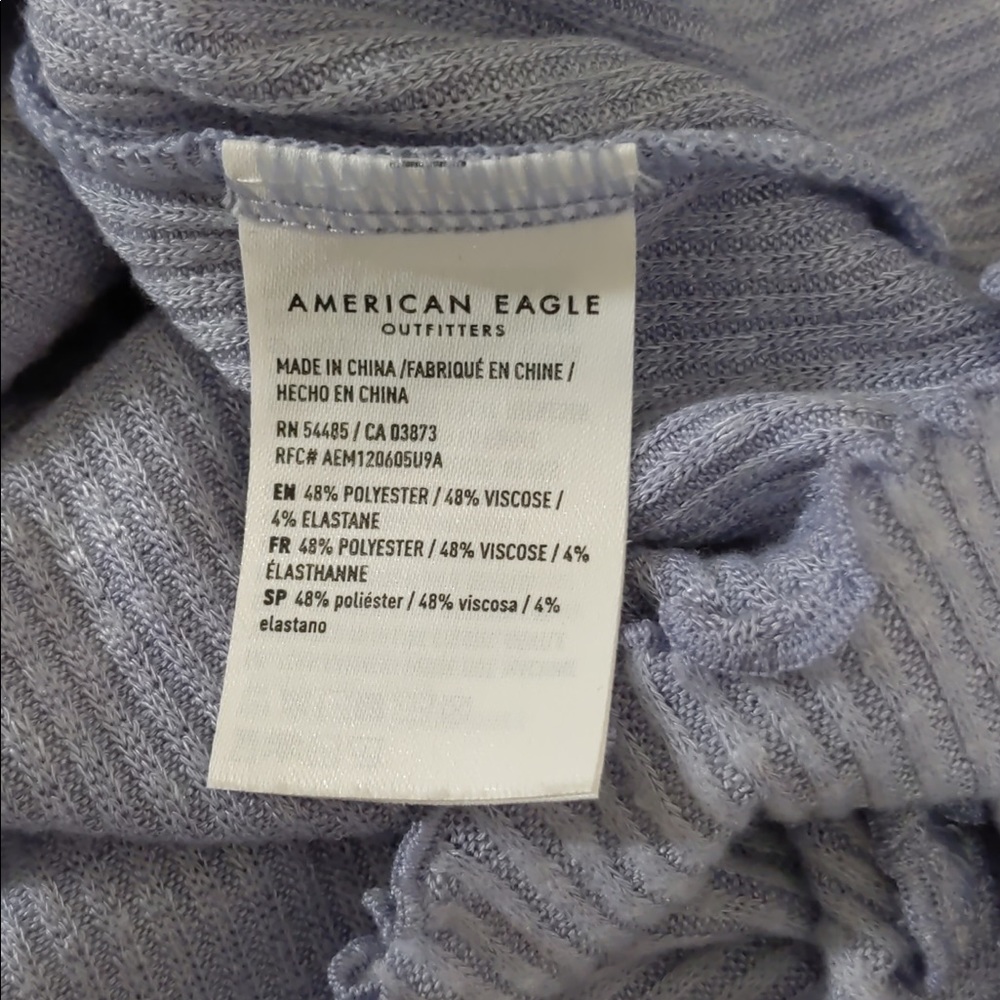 2x 👯‍♀️Host Pick⚡️American Eagle Baby Tee with Lettuce Details - Picture 8 of 10